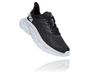 Hoka One One Clifton Edge Womens Road Running Shoes Black/White | AU-1836049